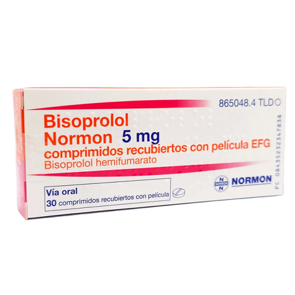 Bisoprolol Normon 5 mg Caja de 30 Comprimidos Recubiertos