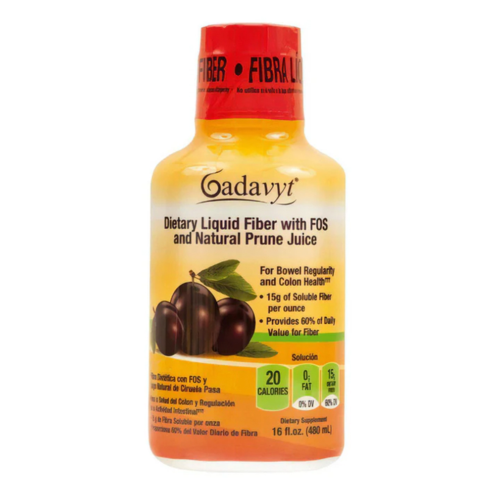 Suplemento Dietario Fibra Líquida sabor Ciruela Gadavyt Frasco de 480 ml