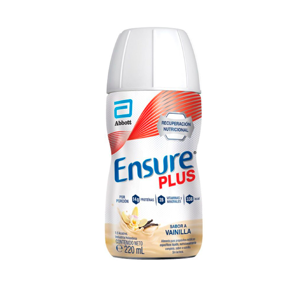 Suplemento Nutricional Ensure Plus Vainilla Frasco De 220 ml