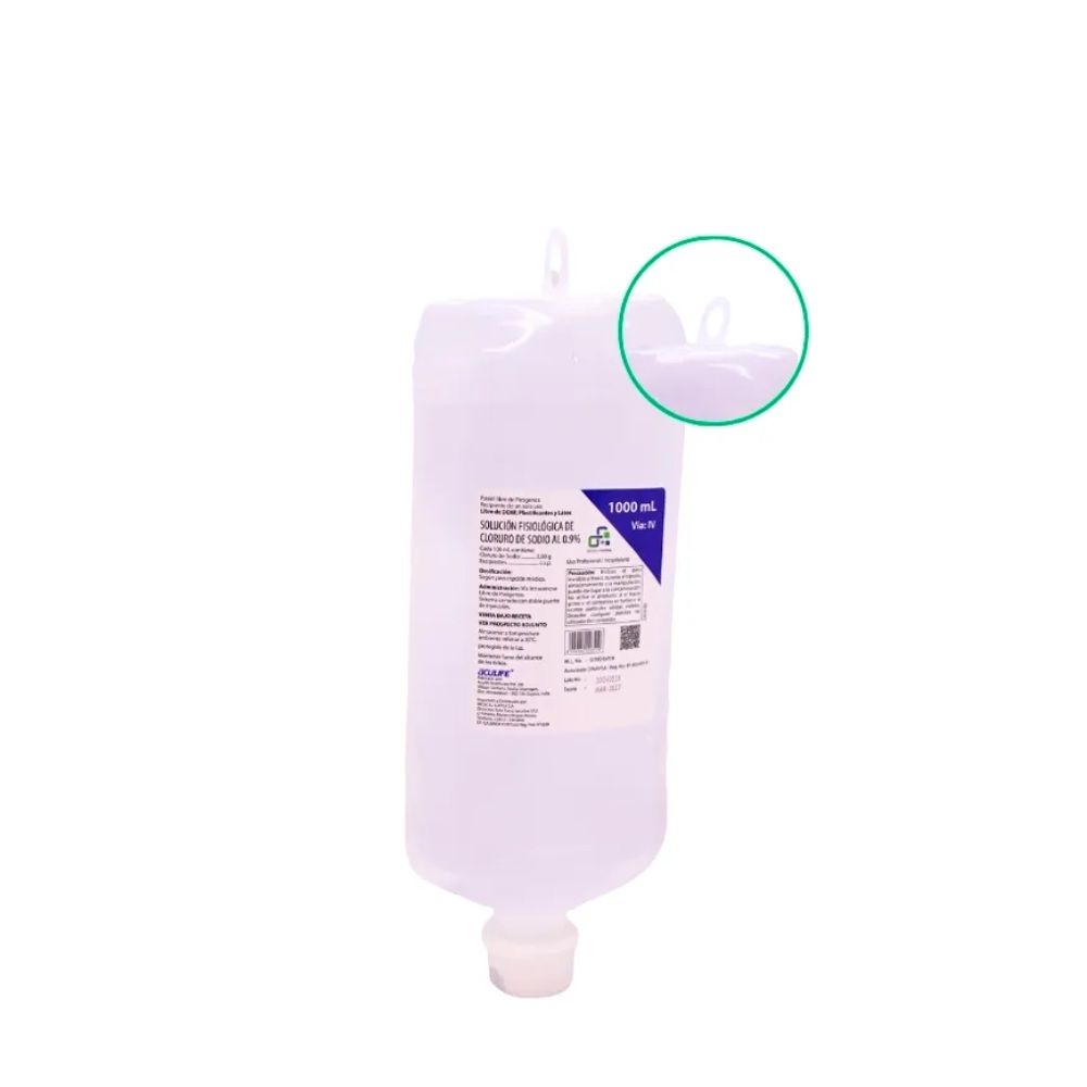 Cloruro de Sodio 0,9% Vioser Frasco de 1000 ml